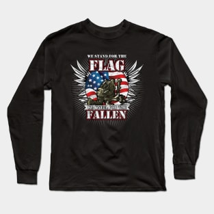 'We Stand For The Flag, We Kneel For The Fallen' Long Sleeve T-Shirt